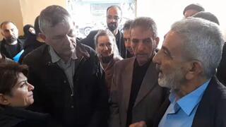 הנציב הכללי של אונר"א פיליפ לזריני, מנהיגת אונר"א בלבנון דורותי קלאוס וחאלד זואיטר מנהיג חמאס במחנה עין אל-חילווה בלבנון