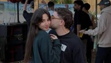 אלמוג מאיר ג׳אן, שחולץ משבי החמאס, עם אושר חנום, בת זוגתו לשעבר של עמית בן יגאל ז״ל