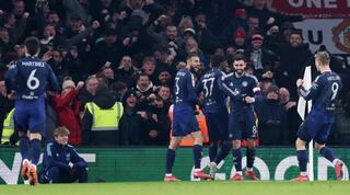 שחקני מנצ'סטר יונייטד חוגגים