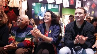Лена Крейндлина и Рои Хен на презентации репертуара "Гешера" на 2025 год 