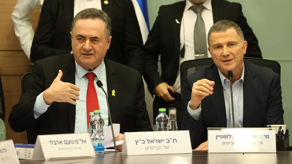שר הביטחון ישראל כ"ץ בוועדת החוץ והביטחון
