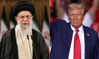 Iran's supreme leader Ayatollah Ali Khamenei, Donald Trump 