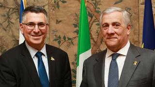 גדעון סער ושר החוץ האיטלקי אנטוניו טאיאני השבוע ברומא