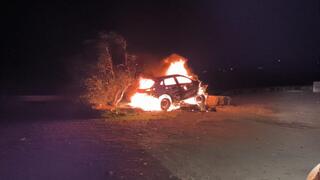 הרוג משריפת רכב בכביש 505 בשומרון