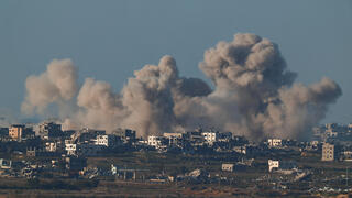 עזה עשן תקיפות צה"ל
