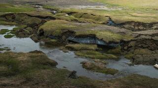 הפשרת פרמפרוסט בלונגיירבין, עיר הבירה של הארכיפלג הנורבגי סבאלברד