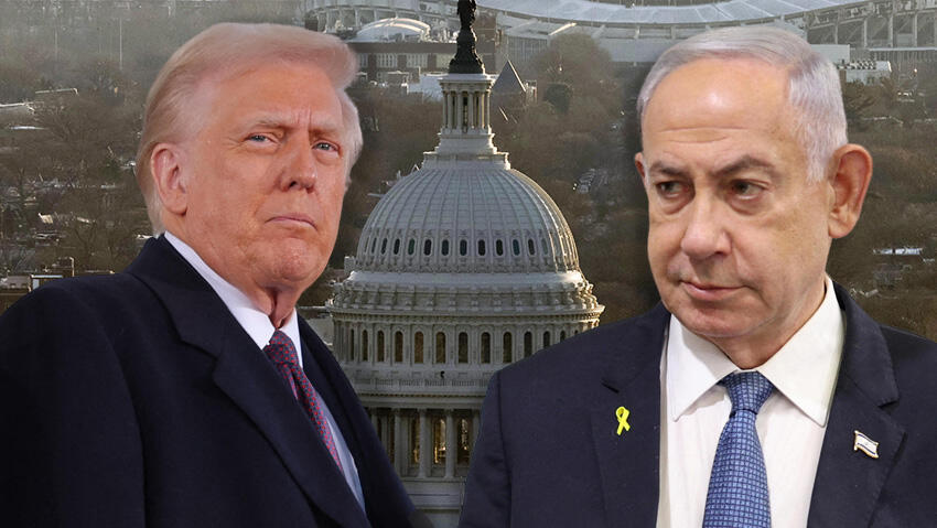 U.S. President Donald Trump, Prime Minister Benjamin Netanyahu (Photo: Brendan McDermid/Pool Photo via AP, REUTERS/Carlos Barria, REUTERS/Stoyan Nenov/Pool) הקפיטול