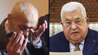 אבו מאזן מברך את המחבל יאסר אבו-בכר, האחראי לפיגוע בנתניה ב-2002