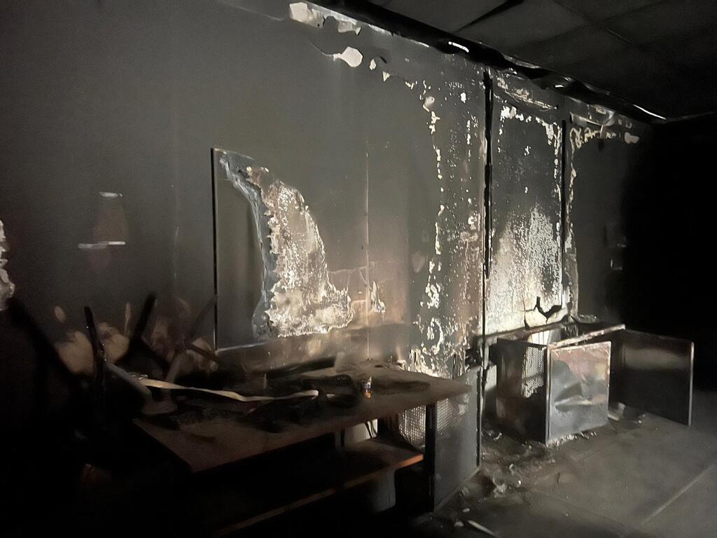 The destruction at the Nahal Oz military base