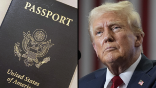 הנשיא דונלד טראמפ ודרכון אמריקני