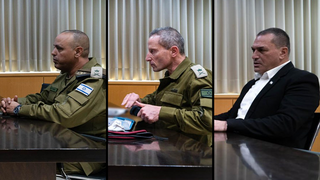 אייל זמיר, תמיר ידעי  ו אמיר ברעם בראיון עם שר הביטחון לתפקיד הרמטכ"ל הבא