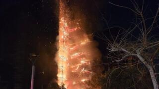 שריפה ברחוב שמחה הולצברג בתל אביב