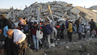 חזרת העקורים הפלסטינים לצפון רצועת עזה