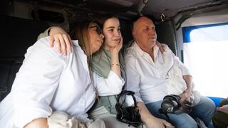 אגם ברגר במסוק בדרכה לבית חולים