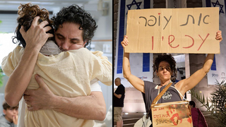 עופר קלדרון פוגש את בת זוגו בבית החולים שיבא