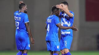 שחקני קריית שמונה חוגגים