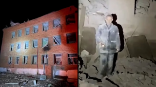 הפצצת פנימייה בעיירה סודז'ה מחוז קורסק רוסיה גבול אוקראינה