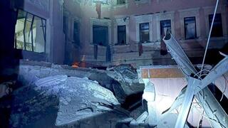 Разрушенные во время российского обстрела еврейские здания в Одессе 