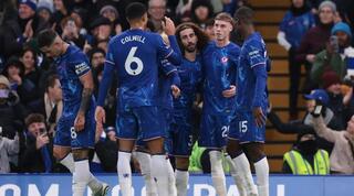 שחקני צ'לסי חוגגים