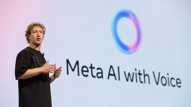 מנכ"ל מטא, מארק צוקרברג, בעת הצגת Meta AI