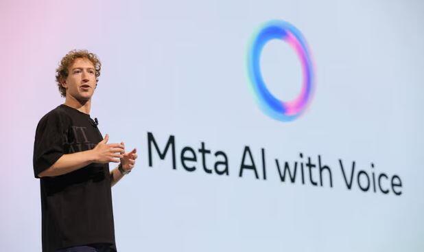 מנכ"ל מטא, מארק צוקרברג, בעת הצגת Meta AI