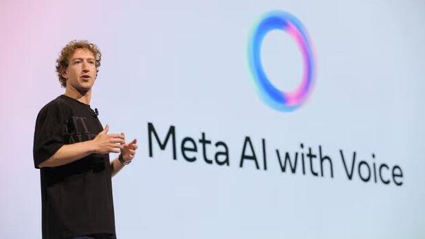 מנכ"ל מטא, מארק צוקרברג, בעת הצגת Meta AI