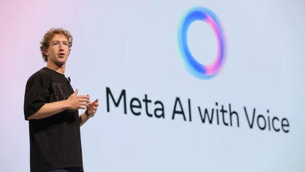 מנכ"ל מטא, מארק צוקרברג, בעת הצגת Meta AI