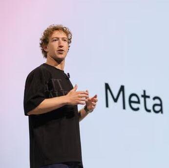 מנכ"ל מטא, מארק צוקרברג, בעת הצגת Meta AI
