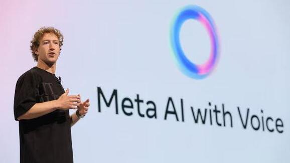 מנכ"ל מטא, מארק צוקרברג, בעת הצגת Meta AI
