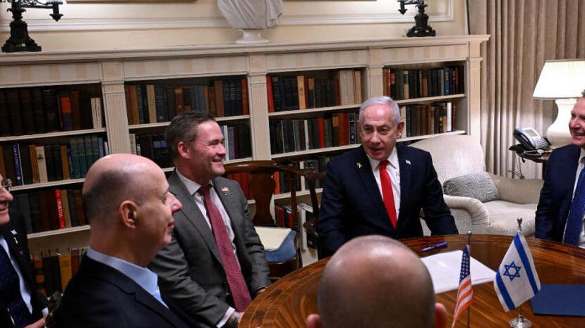Waltz and Prime Minister Benjamin Netannyahu meeting in the White House, last month (Photo: GPO) ראש הממשלה בנימין נתניהו נפגש עם סטיב וויטקוף