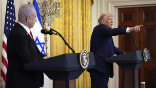 ראש הממשלה בנימין נתניהו ונשיא ארה"ב דונלד טראמפ במסיבת העיתונאים בבית הלבן
