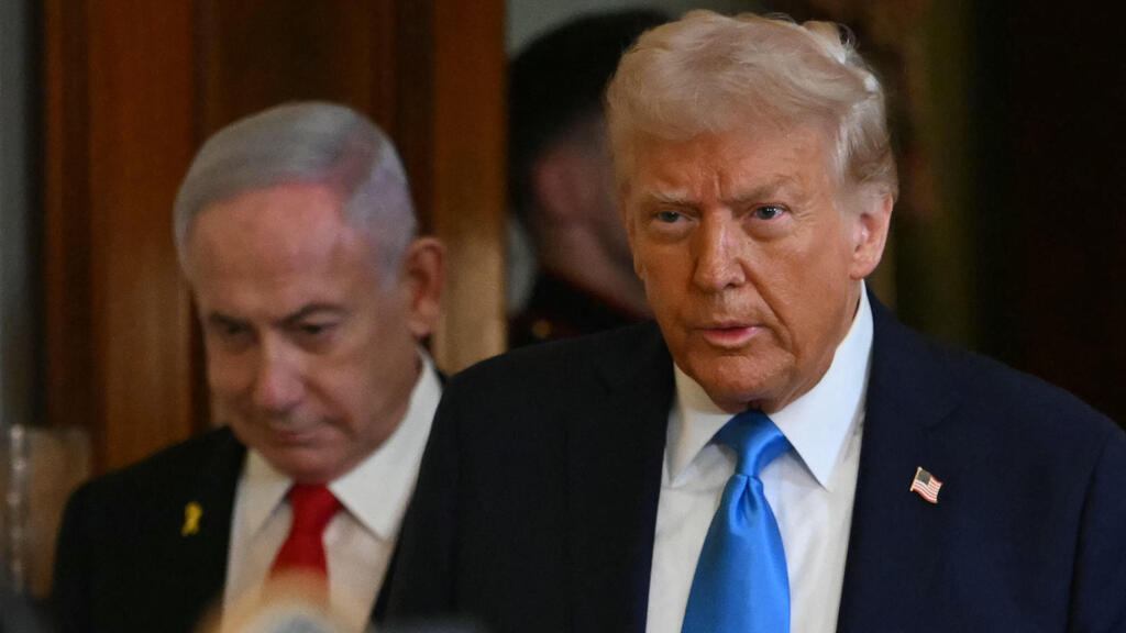 ראש הממשלה בנימין נתניהו ונשיא ארה"ב דונלד טראמפ במסיבת העיתונאים בבית הלבן
