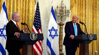 מסיבת עיתונאים של ראש הממשלה בנימין נתניהו ונשיא ארה"ב דונלד טראמפ