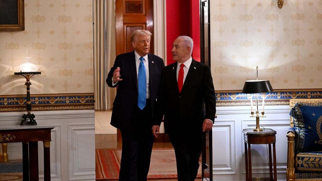 Prime Minister Benjamin Netanyahu and U.S. President Donald Trump at the White House (Photo: GPO) ראש הממשלה בנימין נתניהו נפגש עם נשיא ארה"ב דונלד טראמפ
