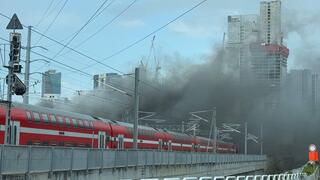 שריפה ליד תחנת רכבת ההגנה