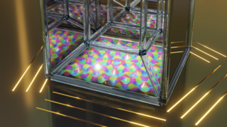 טסרקט (קובייה ארבעה-ממדית) וה"צל" שהוא מטיל על מישור - הקוואזי-גביש שגילה שכטמן. לדברי פרופ' ברטל, "העובדה שקוואזי-גביש הוא "צל" של גביש מחזורי במימד גבוה אינה חדשה לכשעצמה. אנחנו גילינו שההטלה היא לא רק של אלא גם של תכונות טופולוגיות כמו חורים, עיוותים או מערבולות"