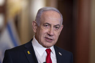 רה"מ נתניהו בהצהרה עם יו"ר בית הנבחרים מייק ג'ונסון בקונגרס