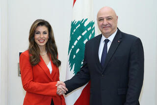 U.S. Deputy Special envoy for the Middle East Morgan Ortagus meets with Lebanese President Joseph Aoun