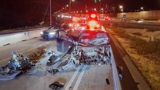 תאונת דרכים בכביש 2 בסמוך למחלף אולגה