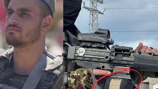 הנשק שהמחבל החזיק היום למול התמונה שתומר נגר ז"ל צילם ב-2.10.23