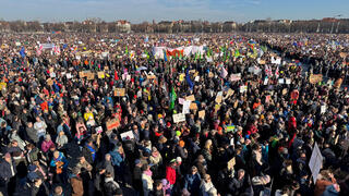 מינכן גרמניה הפגנה נגד הימין הקיצוני אלטרנטיבה לגרמניה