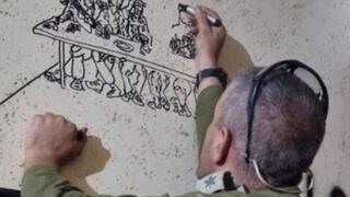 איור של אורי לוין, סמח"ט חטיבה 551
