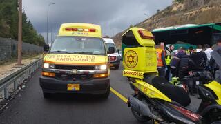 נקבע מותו של הולך רגל שנפגע מרכב בכביש 1