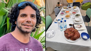 ארוחת שישי של עופר קלדרון שאושפז בשנית בשיבא בעקבות דלקת ריאות