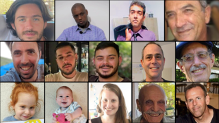 קולאז' חטופים חטופות שלב א עסקה שחרור שבי חמאס שירי ביבס אריאל ביבס כפיר ביבס איציק אלגרט שלמה מנצור אוהד יהלומי עודד ליפשיץ צחי עידן עומר ונקרט אליה כהן טל שהם עומר שם טוב אברה מנגיסטו הישאם א-סייד