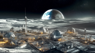 מפעל כרייה על שטח הירח