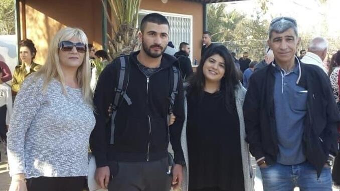 אור, דור וההורים אביבה וגדעון בגיוס של דור 