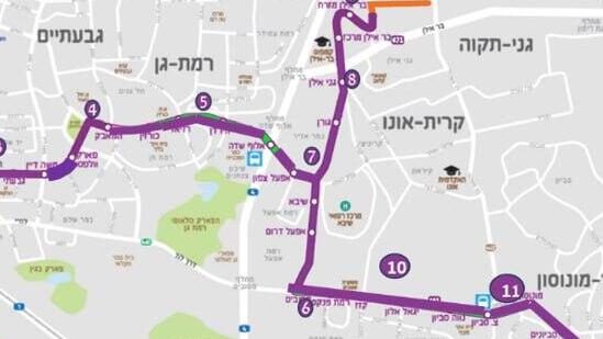 סטטוס עבודות הקו הסגול ינואר 2025