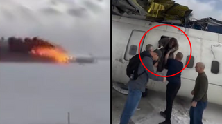 ארה"ב חילוץ מ מטוס דלתא ש התרסק ב קנדה