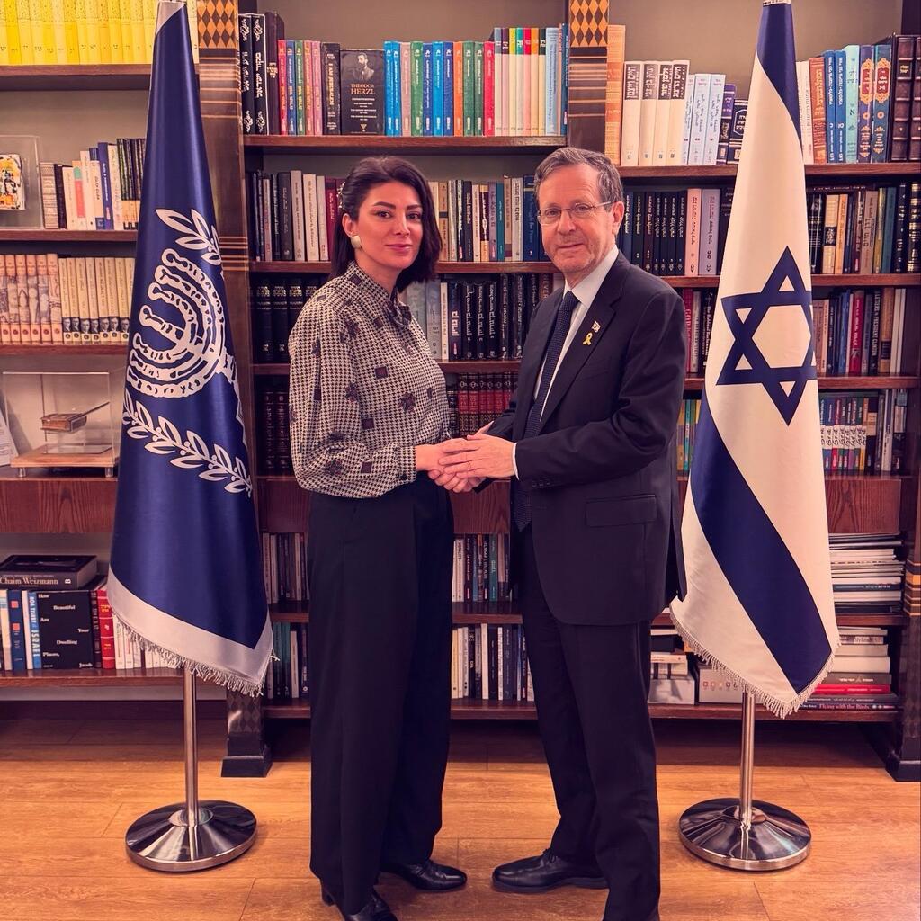 Osman and President Isaac Herzog 